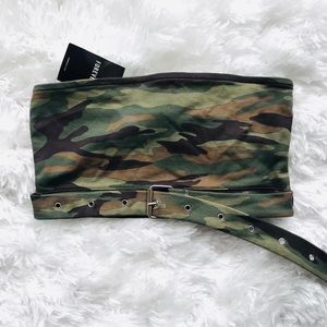 new F21 camo tube top